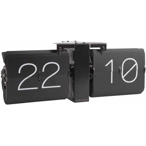 Karlsson Flip Table & Wall Clock Black Naken Interiors